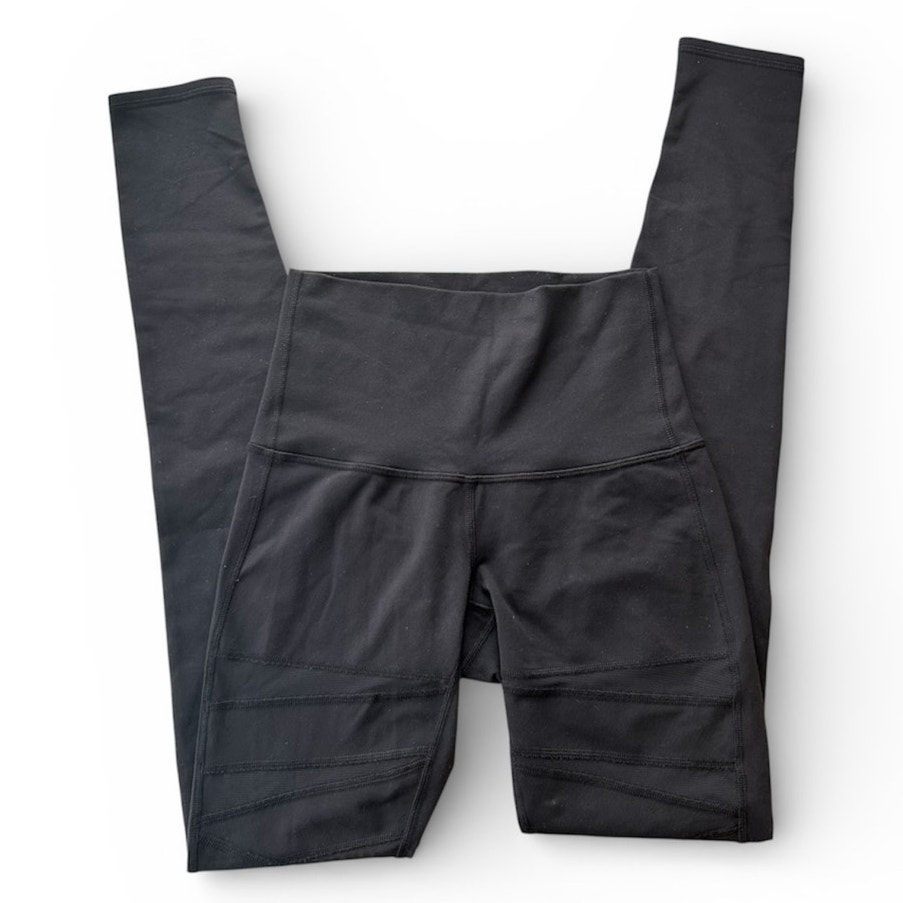 Lululemon Athletica Womens Wunder Under Highrise Tech Mesh Leggings Size 4 Black